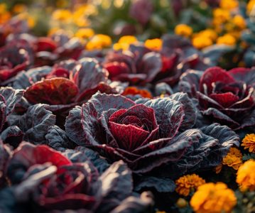Farbenpracht im Beet: Wie du mit Rotkohl und anderen leuchtenden Pflanzen deinen Garten zum Hingucker machst